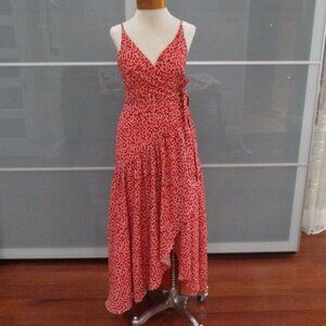 Anthro Hutch Asymmetrical  Hem Spaghetti Strap Wrap Dress